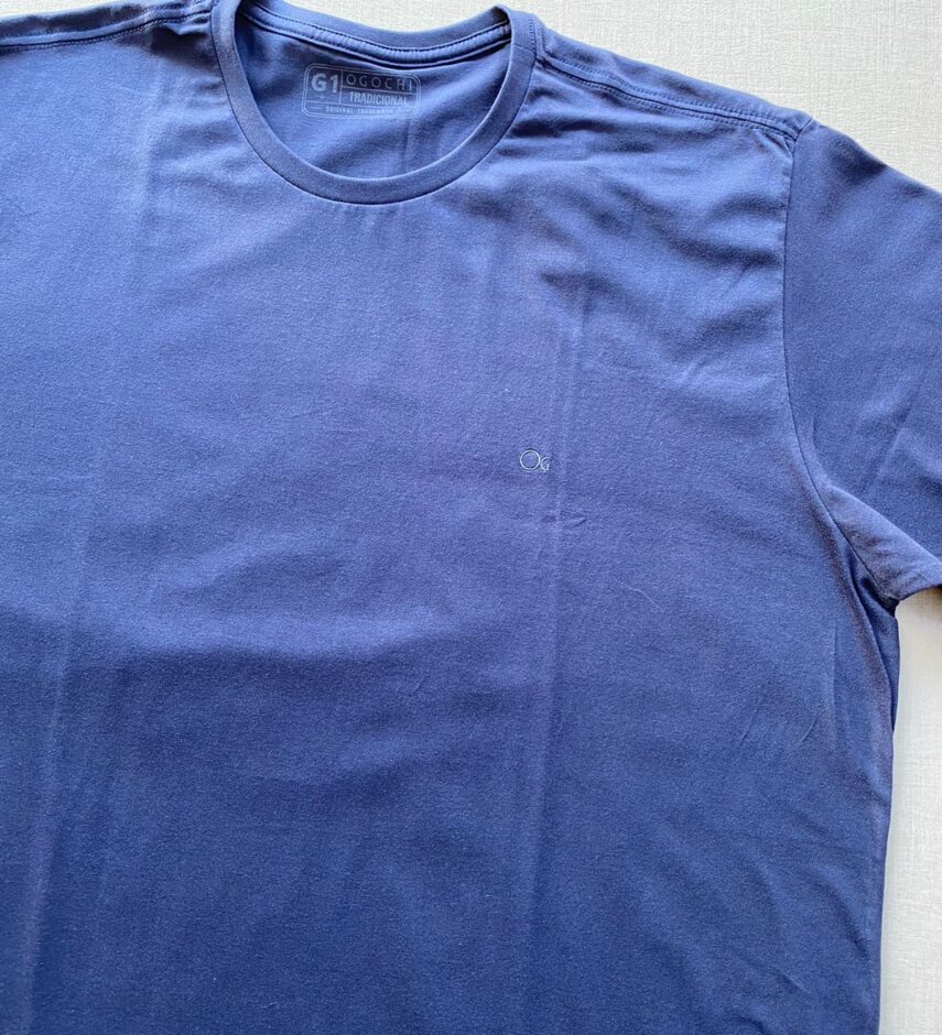 Camiseta Masculina Ogochi Básica Plus Azul Marinho 0004 - Fernanda Ramos Store