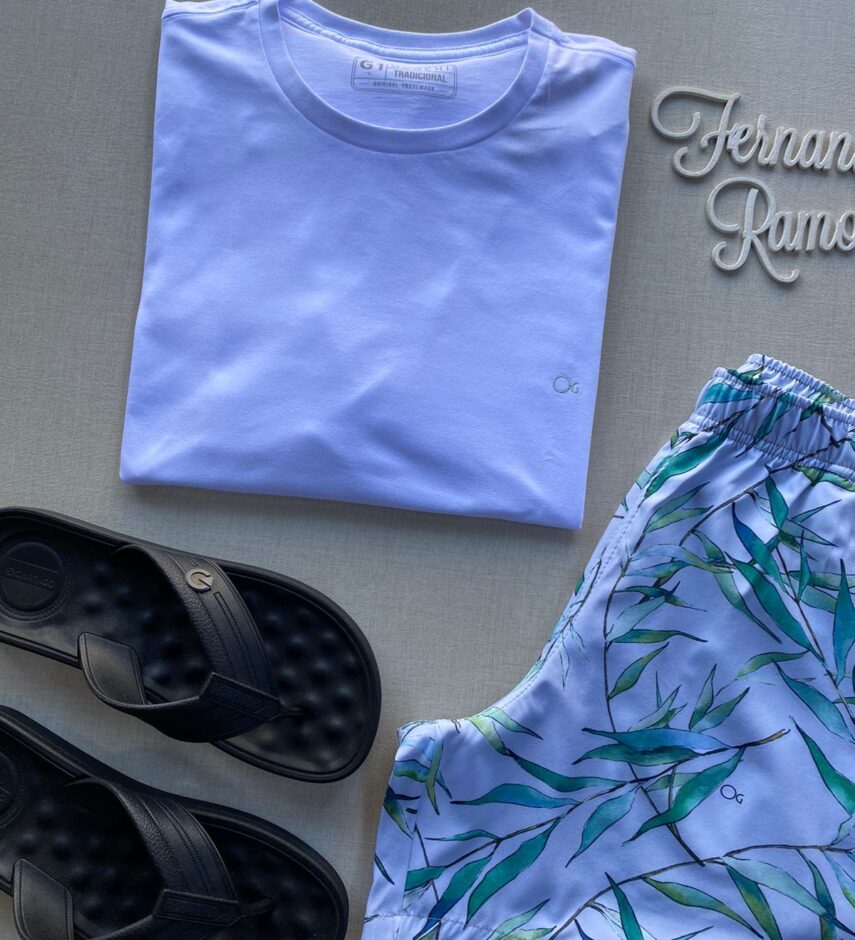 Camiseta Masculina Ogochi Básica Plus Branca 0001 - Fernanda Ramos Store