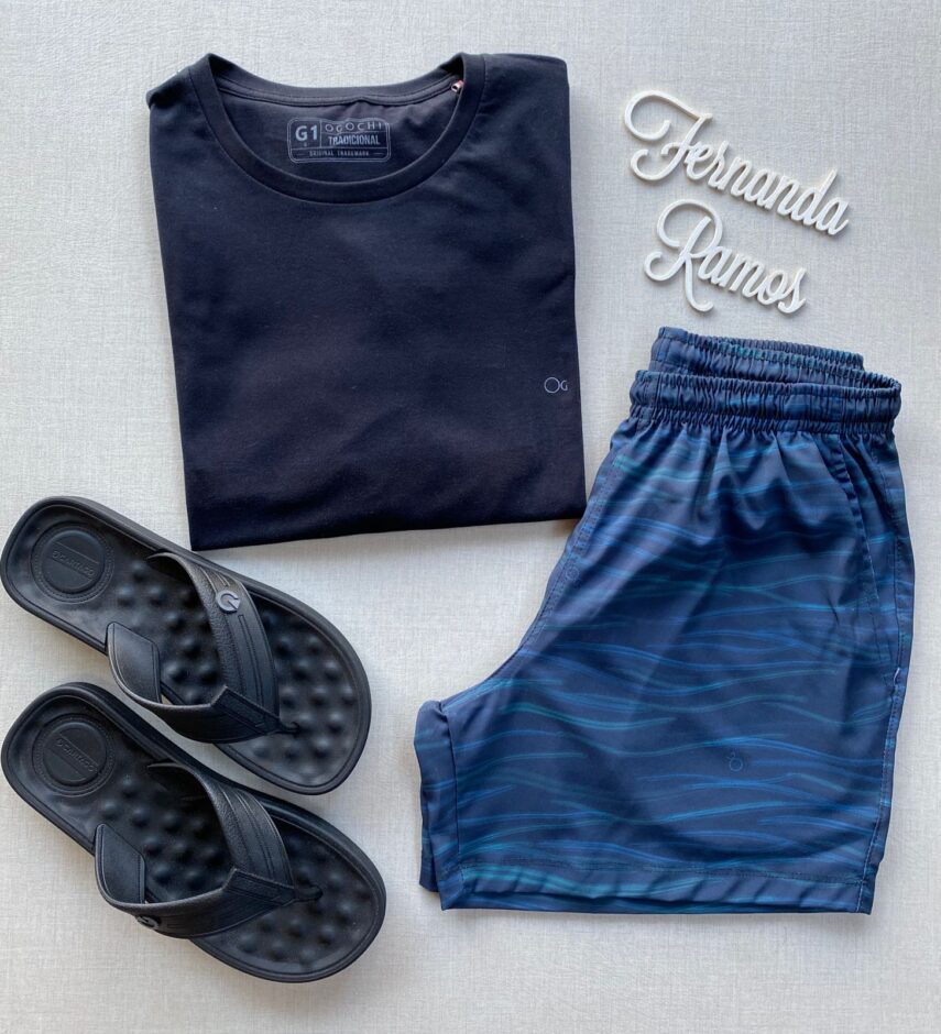 Camiseta Masculina Ogochi Básica Plus Preta 0005 - Fernanda Ramos Store