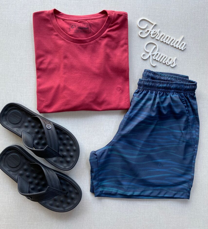 Camiseta Masculina Ogochi Básica Plus Vermelha 0045 - Fernanda Ramos Store