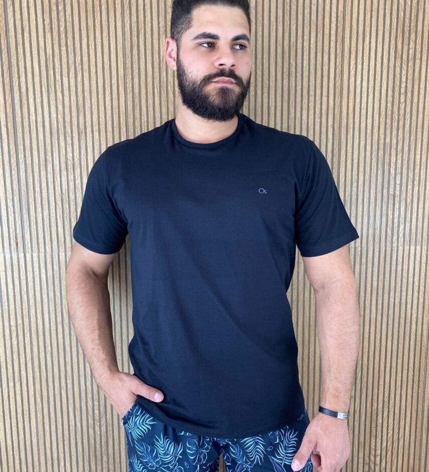Camiseta Masculina Ogochi Básica Preta 0005 - Fernanda Ramos Store