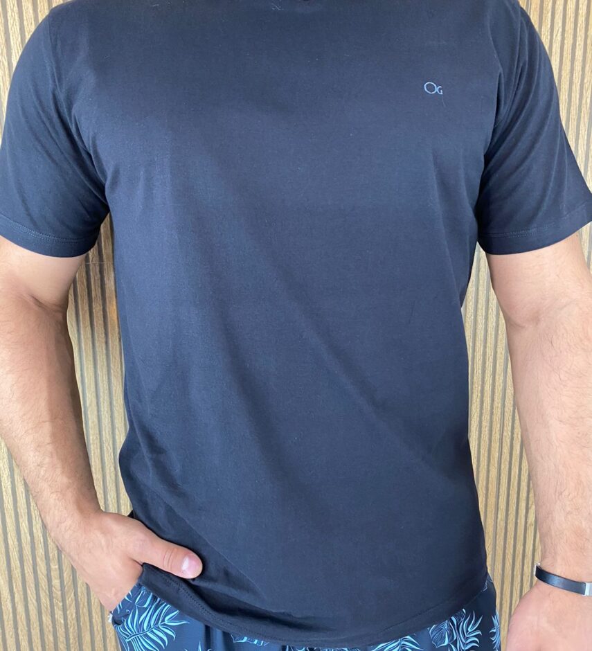 Camiseta Masculina Ogochi Básica Preta 0005 - Fernanda Ramos Store