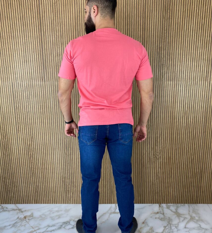 Camiseta Masculina Ogochi Básica Rosa 0013 - Fernanda Ramos Store