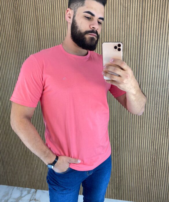 Camiseta Masculina Ogochi Básica Rosa 0013 - Fernanda Ramos Store