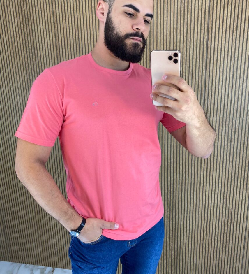Camiseta Masculina Ogochi Básica Rosa 0013 - Fernanda Ramos Store