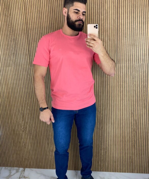 Camiseta Masculina Ogochi Básica Rosa 0013 - Fernanda Ramos Store