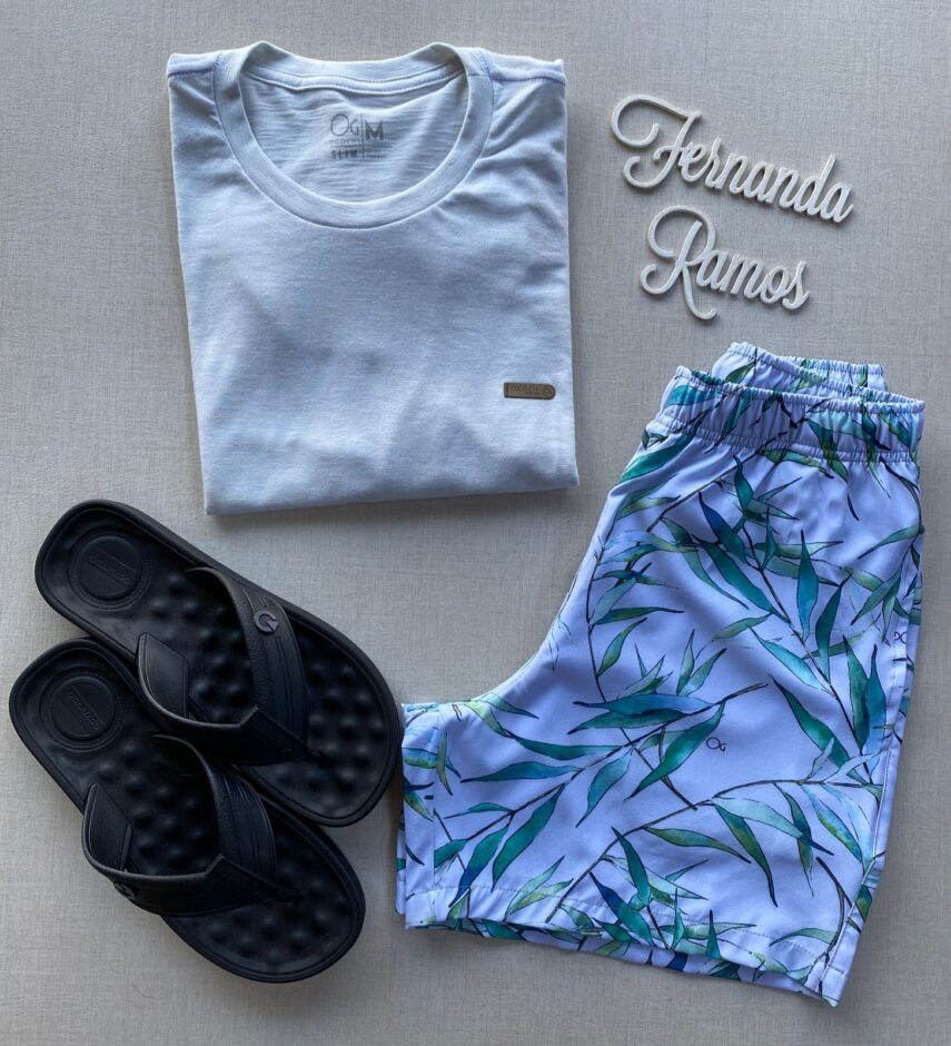 Camiseta Masculina Ogochi Básica Cinza Claro 0025 - Fernanda Ramos Store