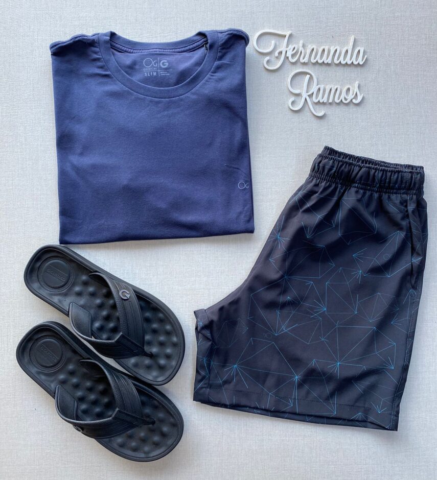 Camiseta Masculina Ogochi Básica Azul Marinho 0004 - Fernanda Ramos Store
