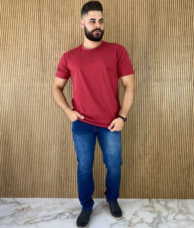 Camiseta Masculina Vermelha Ogochi - Fernanda Ramos Store