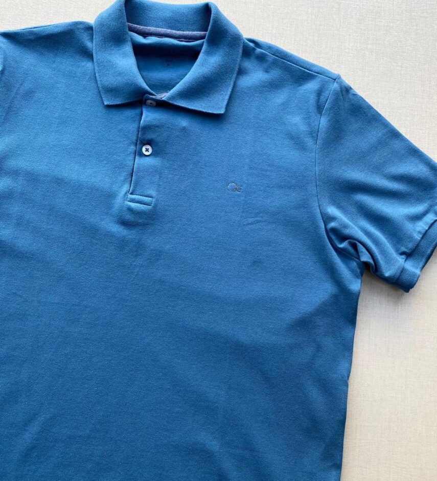 Camiseta Polo Casual Ogochi Azul 4035 - Fernanda Ramos Store