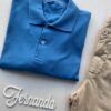 Camiseta Polo Casual Ogochi Azul 4035 - Fernanda Ramos Store