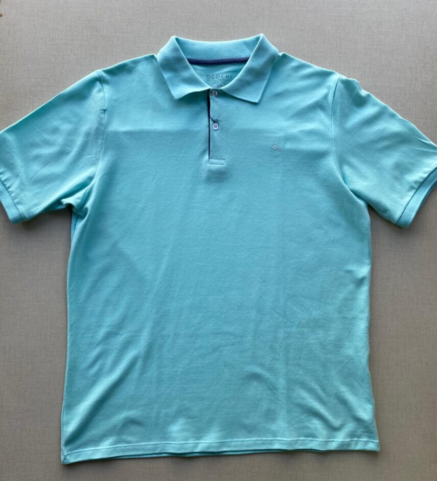 Camiseta Polo Casual Ogochi Azul Bebe 0018 - Fernanda Ramos Store