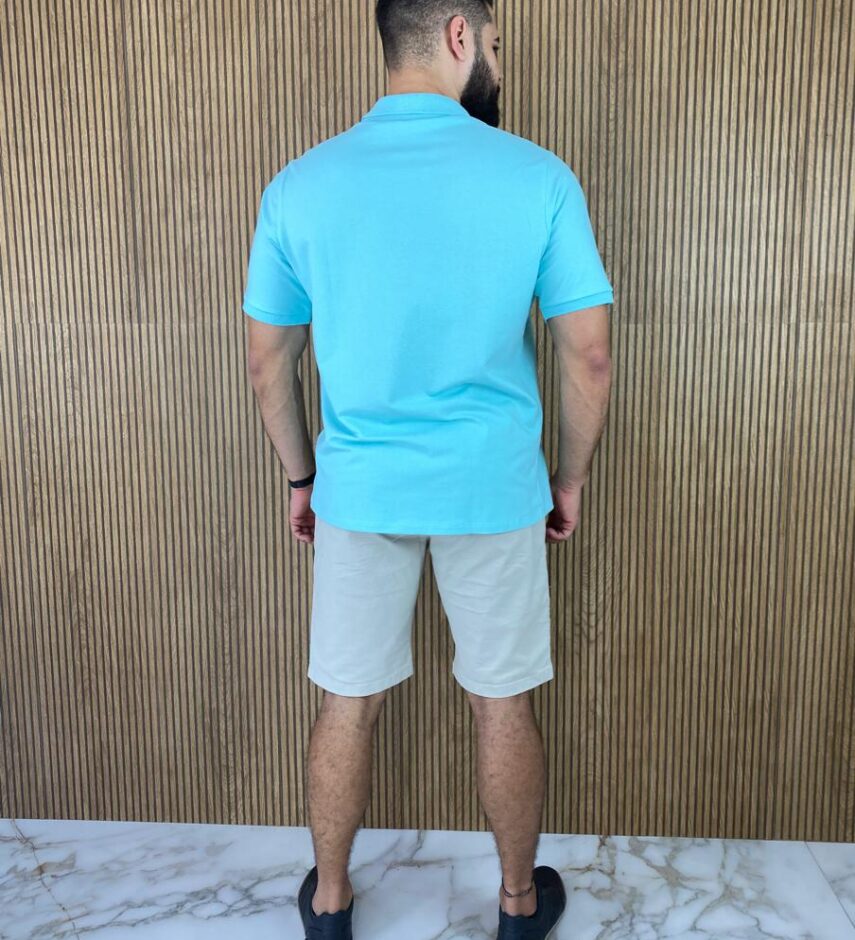 Camiseta Polo Casual Ogochi Azul Bebe 0018 - Fernanda Ramos Store