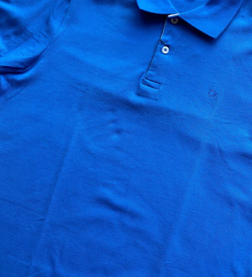 Camiseta Polo Casual Ogochi Azul Bic 8728 - Fernanda Ramos Store