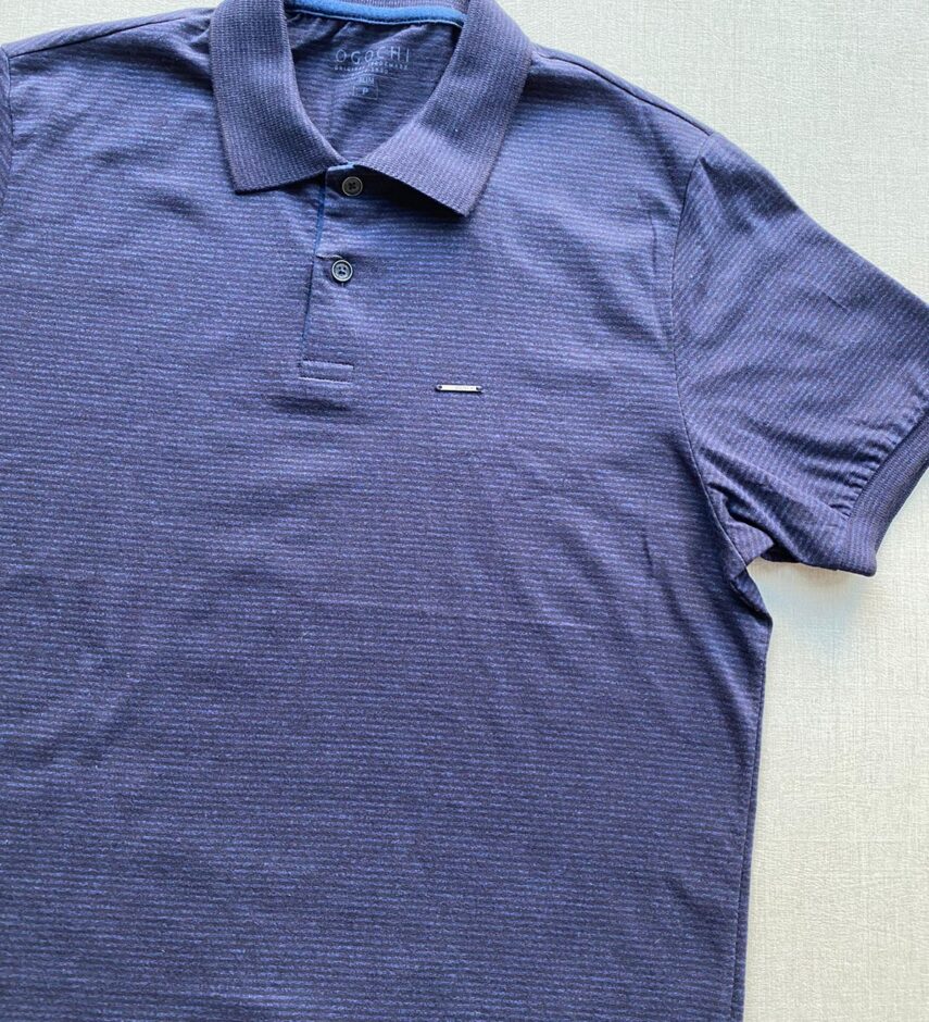 Camiseta Polo Casual Ogochi Azul Marinho 0004 - Fernanda Ramos Store