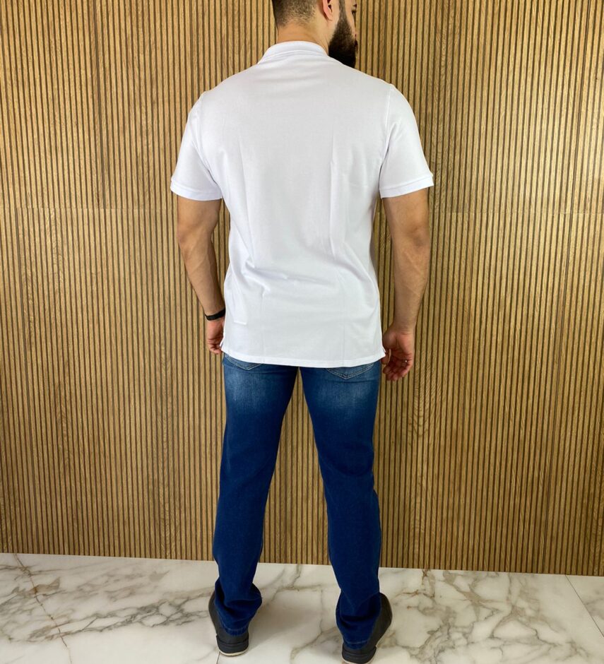 Camiseta Polo Casual Ogochi Branca 0001 - Fernanda Ramos Store