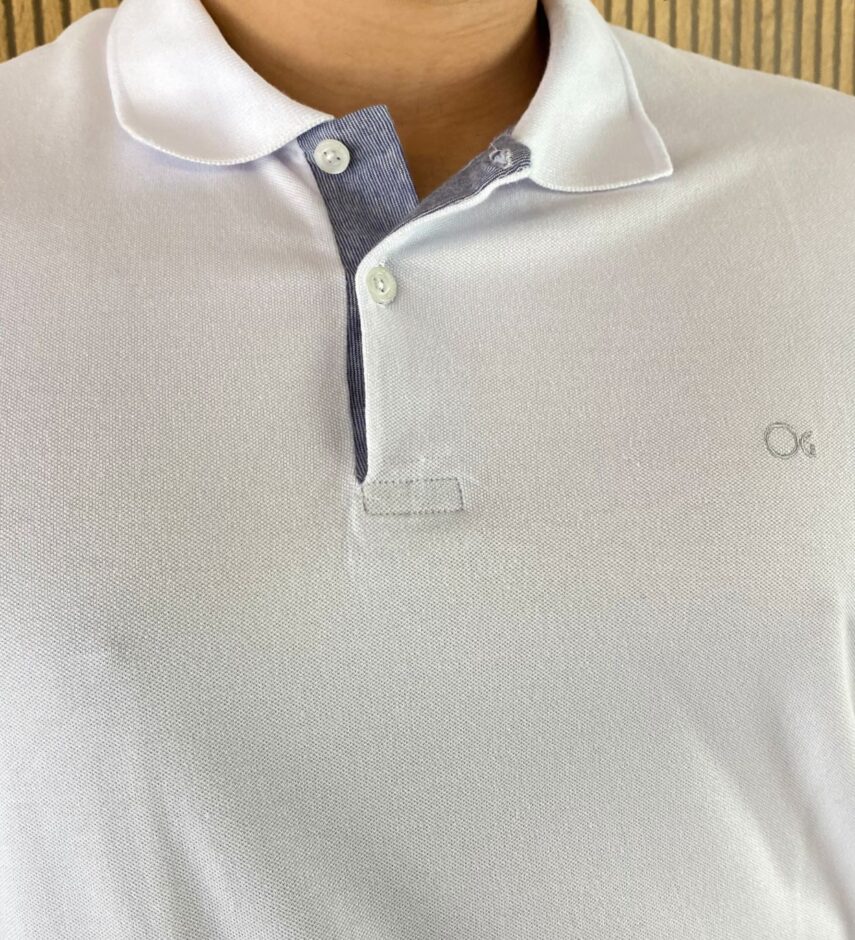 Camiseta Polo Casual Ogochi Branca 0001 - Fernanda Ramos Store