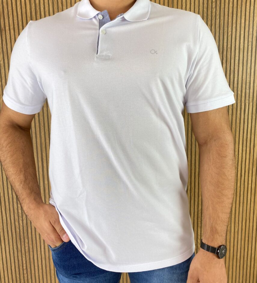 Camiseta Polo Casual Ogochi Branca 0001 - Fernanda Ramos Store