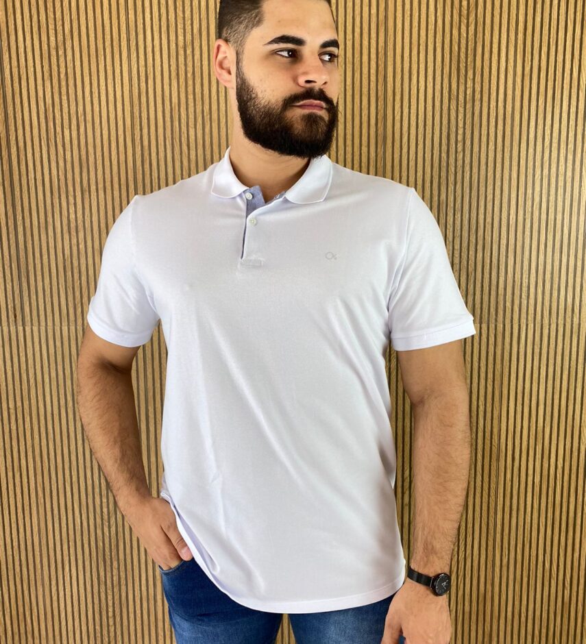 Camiseta Polo Casual Ogochi Branca 0001 - Fernanda Ramos Store