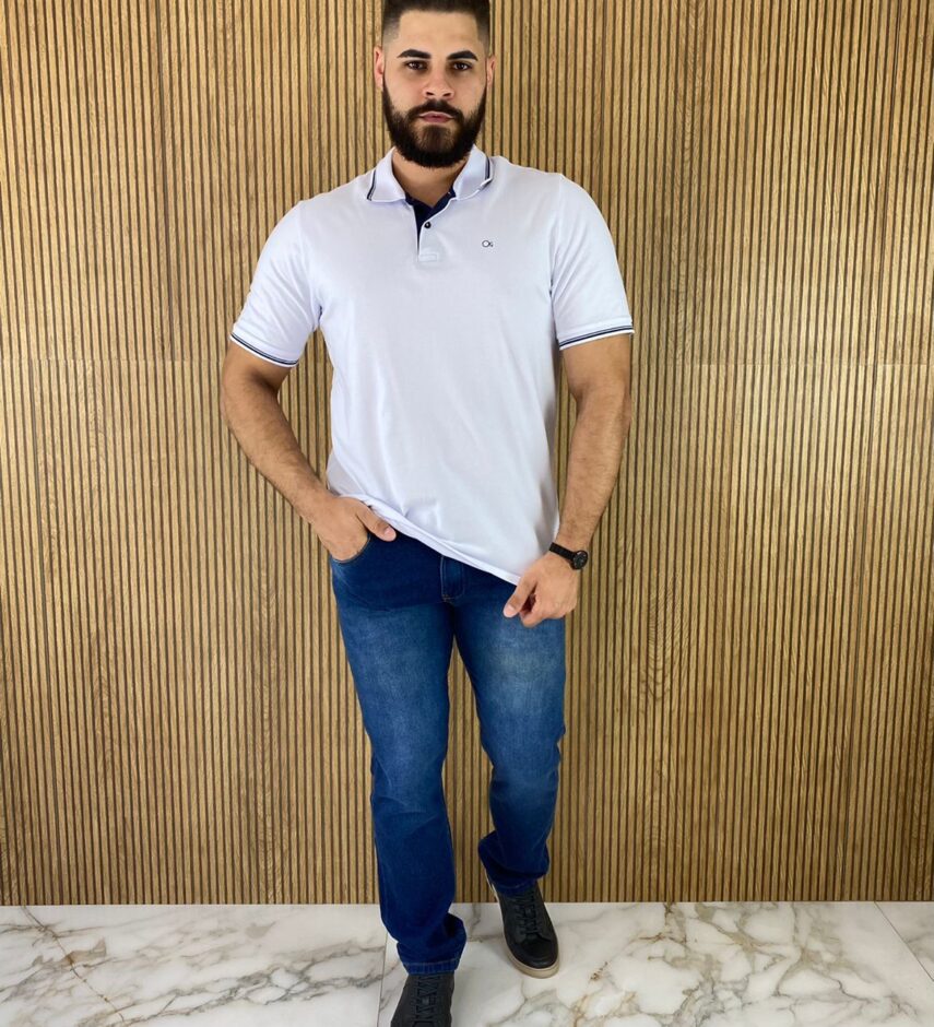 fernandaramosstore com br camiseta polo casual ogochi branca gola detalhe em preto 0001
