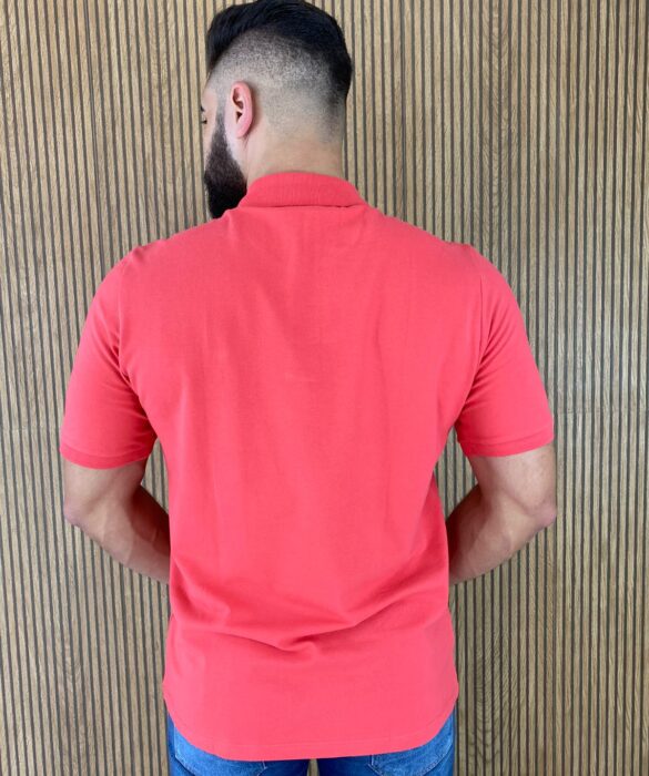 Camiseta Polo Casual Ogochi Coral 1651 - Fernanda Ramos Store