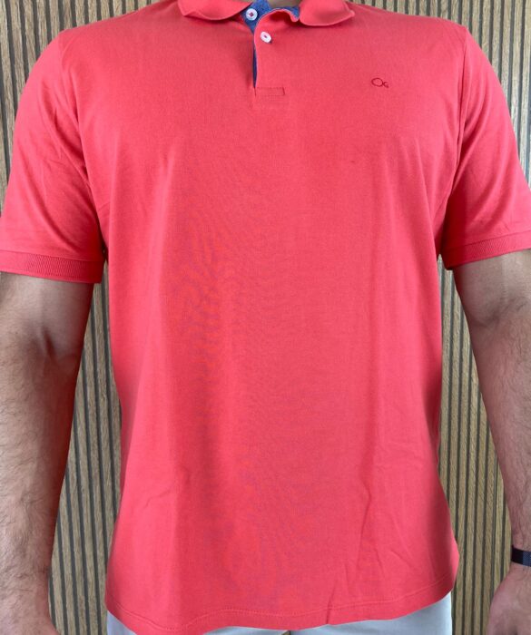 Camiseta Polo Casual Ogochi Coral 1651 - Fernanda Ramos Store