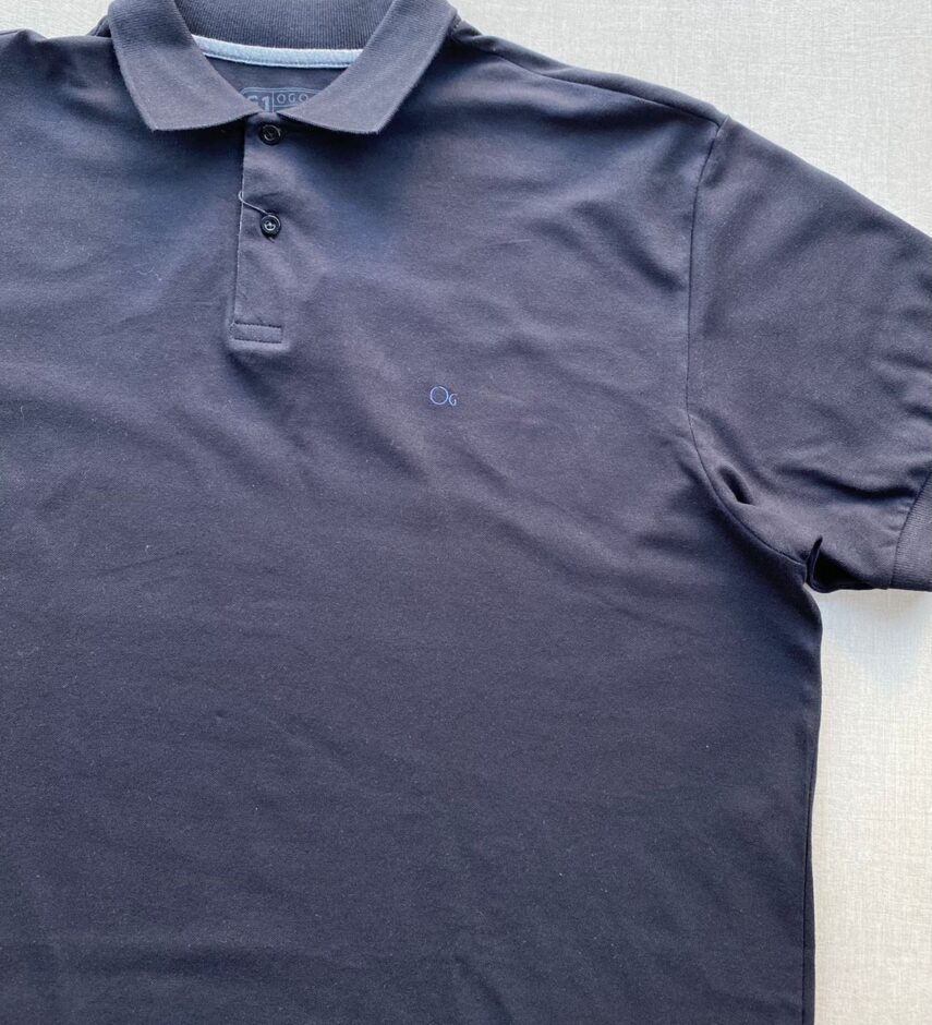 Camiseta Polo Casual Ogochi Plus Preto 0005 - Fernanda Ramos Store