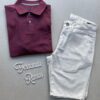 Camiseta Polo Casual Ogochi Plus Marsala 0193 - Fernanda Ramos Store