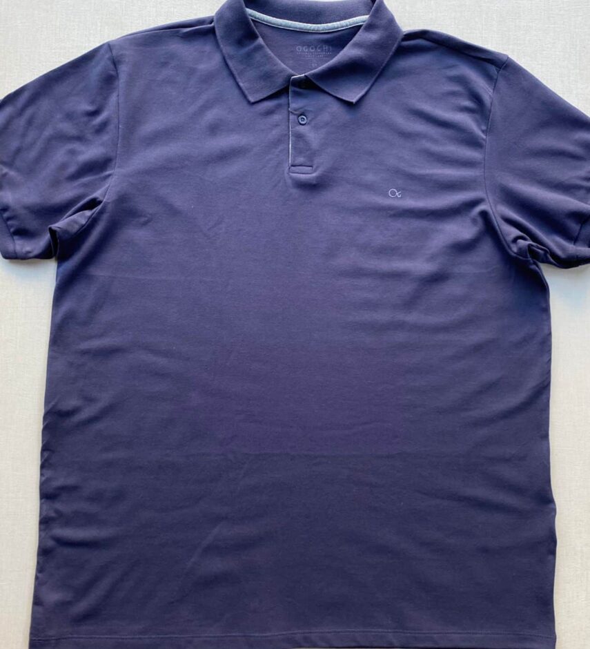 Camiseta Polo Casual Ogochi Plus Azul Marinho 0004 - Fernanda Ramos Store