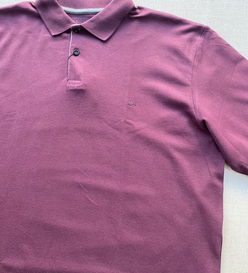 Camiseta Polo Casual Ogochi Plus Vinho 0041 - Fernanda Ramos Store