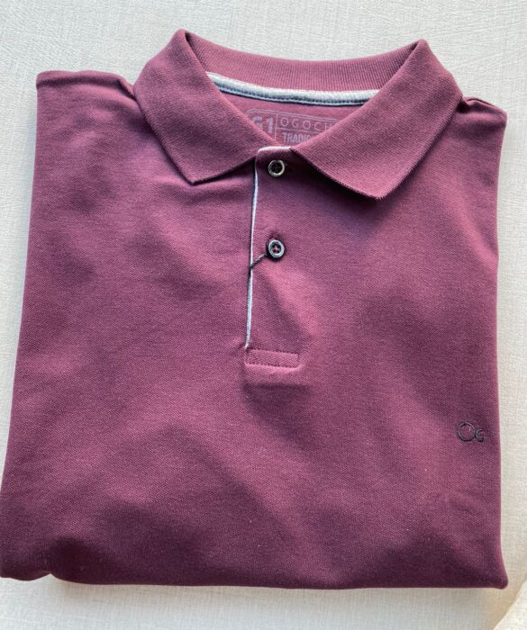 Camiseta Polo Casual Ogochi Plus Vinho 0041 - Fernanda Ramos Store