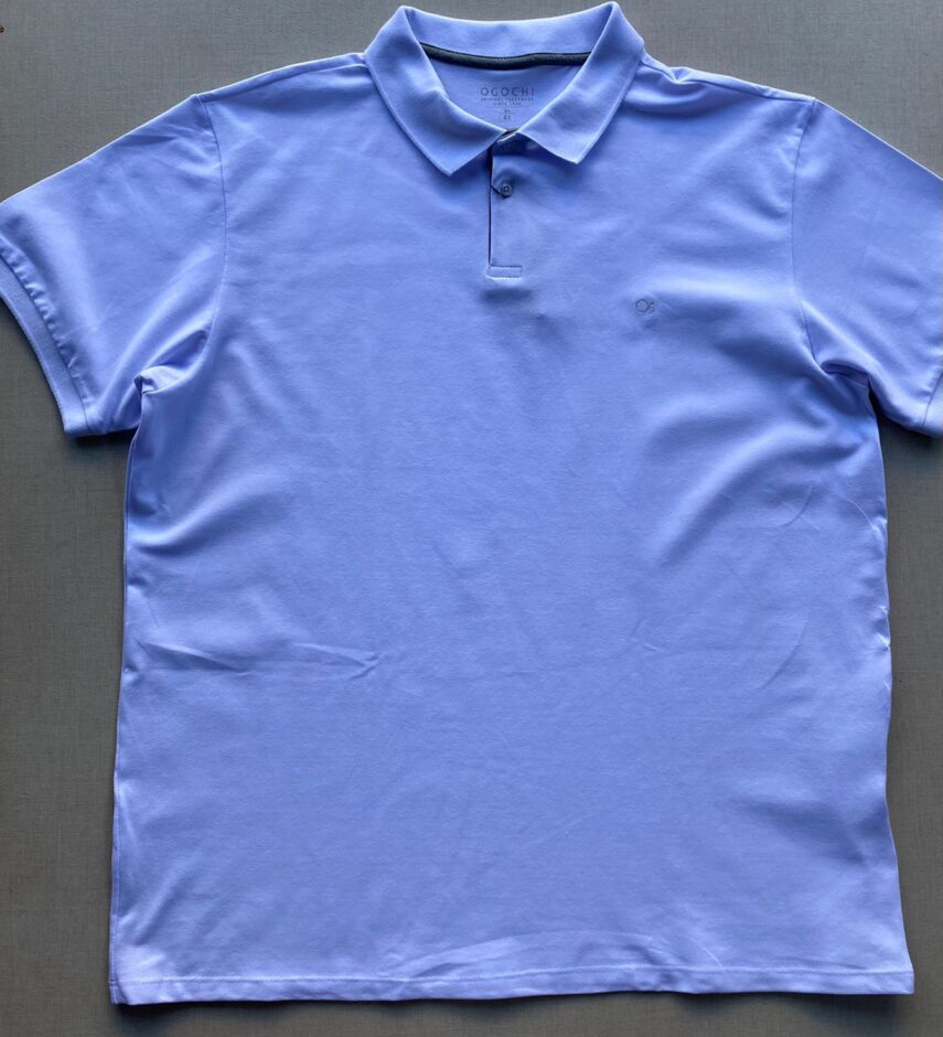 Camiseta Polo Casual Ogochi Plus Branca 0001 - Fernanda Ramos Store