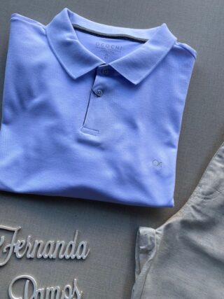 Camiseta Polo Casual Ogochi Plus Branca 0001 - Fernanda Ramos Store