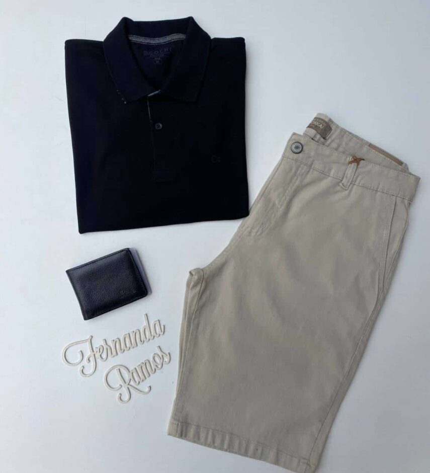 Camiseta Polo Casual Ogochi Preto 0005 - Fernanda Ramos Store