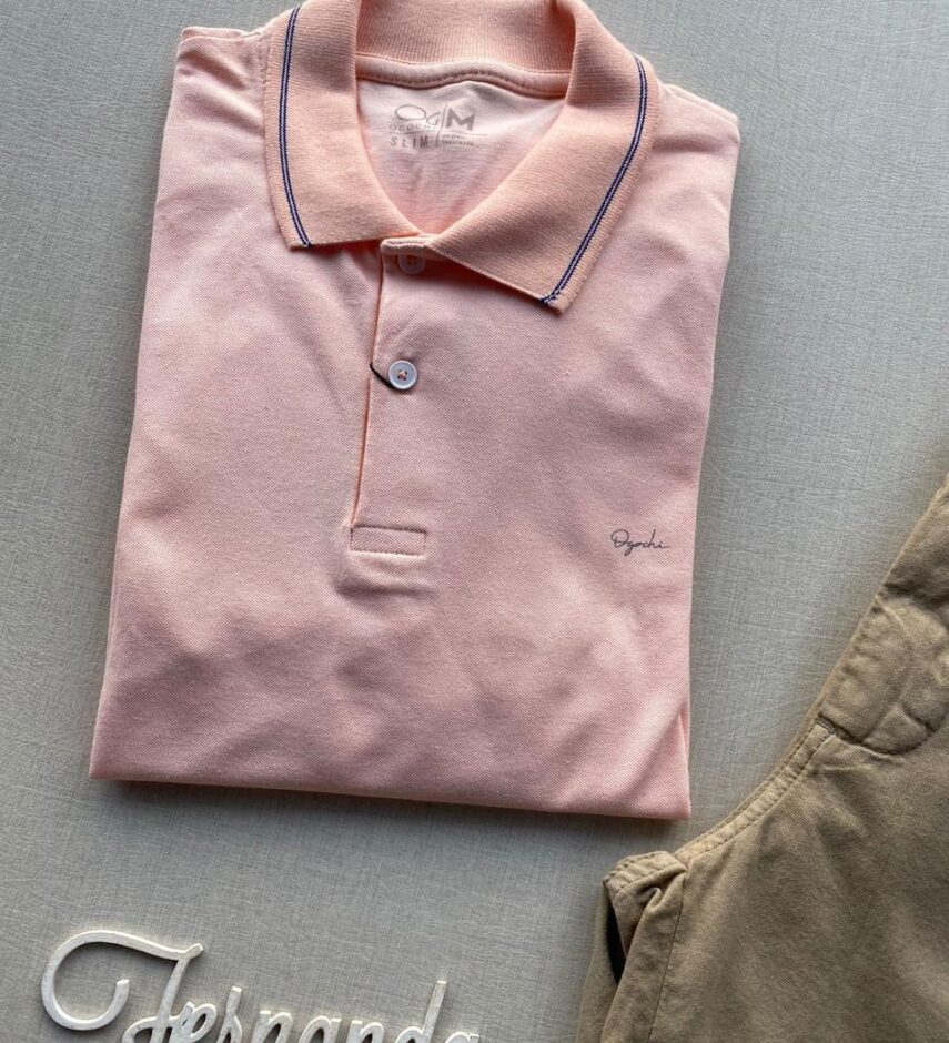 fernandaramosstore com br camiseta polo casual ogochi salmao gola detalhe em azul 0061 4