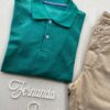 Camiseta Polo Casual Ogochi Verde 5413 - Fernanda Ramos Store