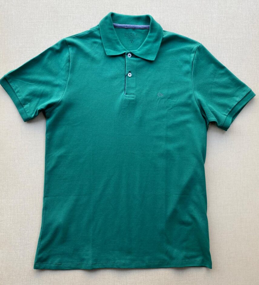 Camiseta Polo Casual Ogochi Verde 5413 - Fernanda Ramos Store