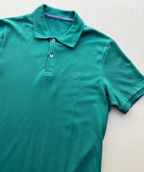 Camiseta Polo Casual Ogochi Verde 5413 - Fernanda Ramos Store