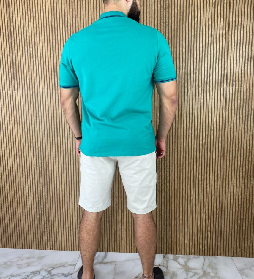 Camiseta Polo Casual Ogochi Verde 5430 - Fernanda Ramos Store