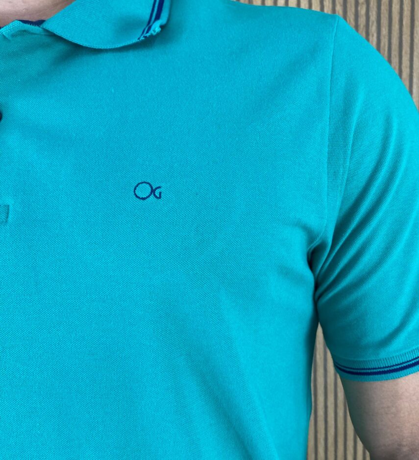 Camiseta Polo Casual Ogochi Verde 5430 - Fernanda Ramos Store