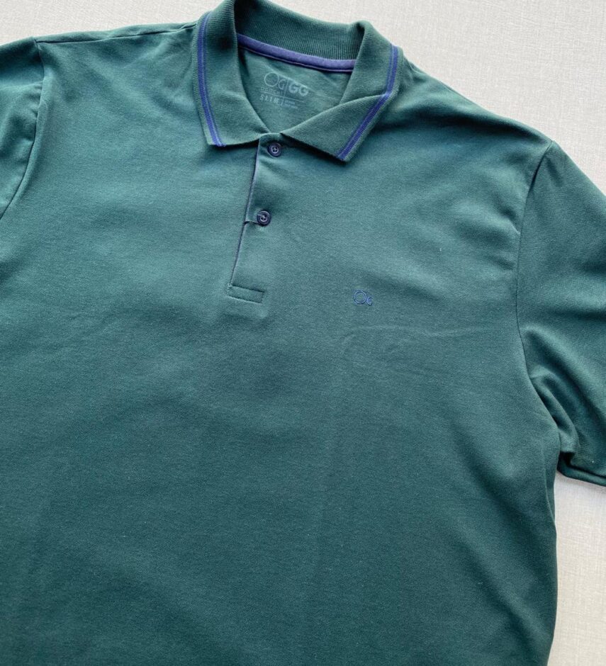 fernandaramosstore com br camiseta polo casual ogochi verde gola detalhe em azul 0812 2