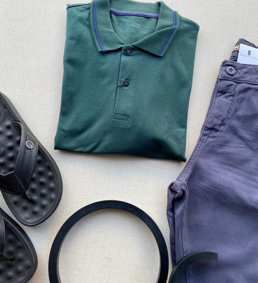 fernandaramosstore com br camiseta polo casual ogochi verde gola detalhe em azul 0812 4