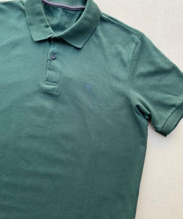 Camiseta Polo Casual Ogochi Verde Militar 4906 - Fernanda Ramos Store