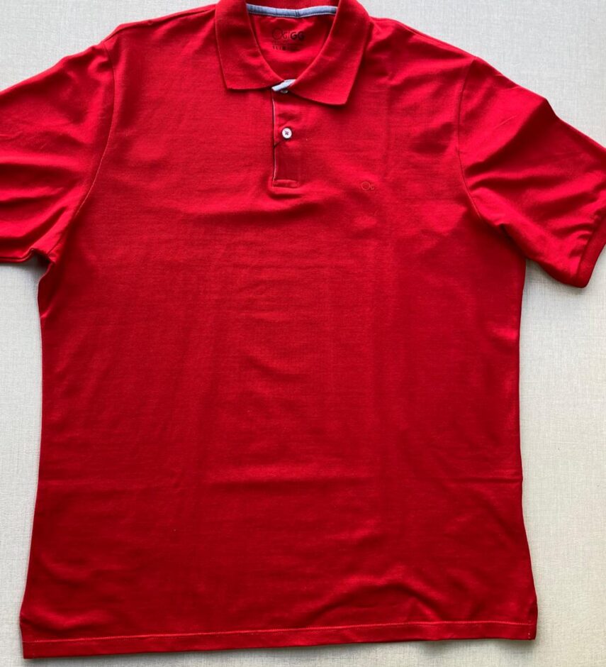 Camiseta Polo Casual Ogochi Vermelha 0045 - Fernanda Ramos Store