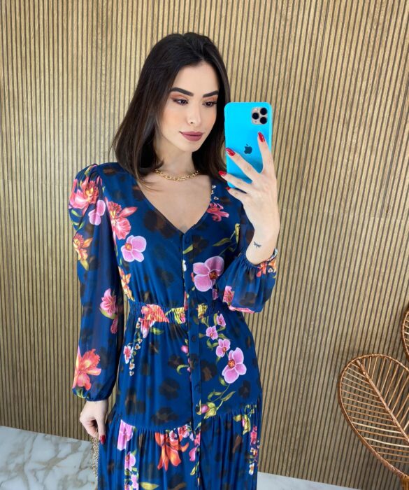 fernandaramosstore com br chemise longo azul floral manga longa 5