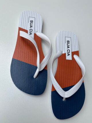 Chinelo Masculino Azul Marinho Terra e Branco - Fernanda Ramos Store