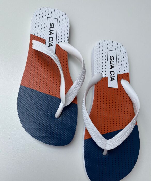 Chinelo Masculino Azul Marinho Terra e Branco - Fernanda Ramos Store