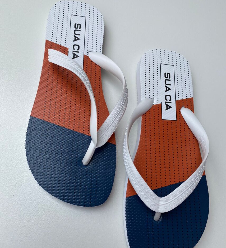 Chinelo Masculino Azul Marinho Terra e Branco - Fernanda Ramos Store