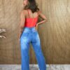 Cropped Feminino com Bojo Zíper nas Costas Alça Trançada Coral - Fernanda Ramos Store