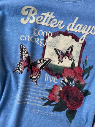 T-shirt Manga Curta Better Days Azul - Fernanda Ramos Store